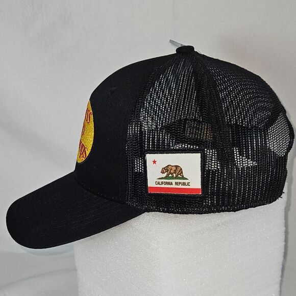Bass Pro Shops “Gone Fishing” California Republic Trucker Hat Black Mesh Snapbac - Picture 2 of 7